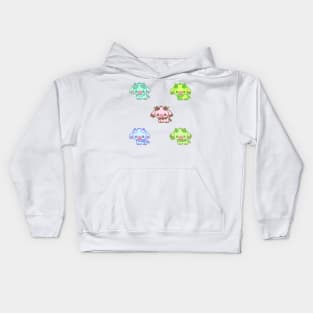 fluffy rainbow cows set 2 Kids Hoodie